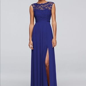 David’s Bridal Cobalt Blue Dress
